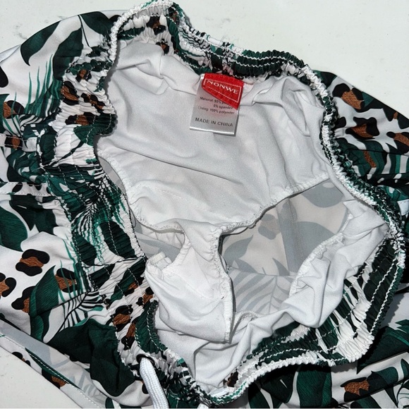 Women’s Tropical Leaf Leopard Swim or Beach Board Shorts Size Medium - Picture 2 of 11